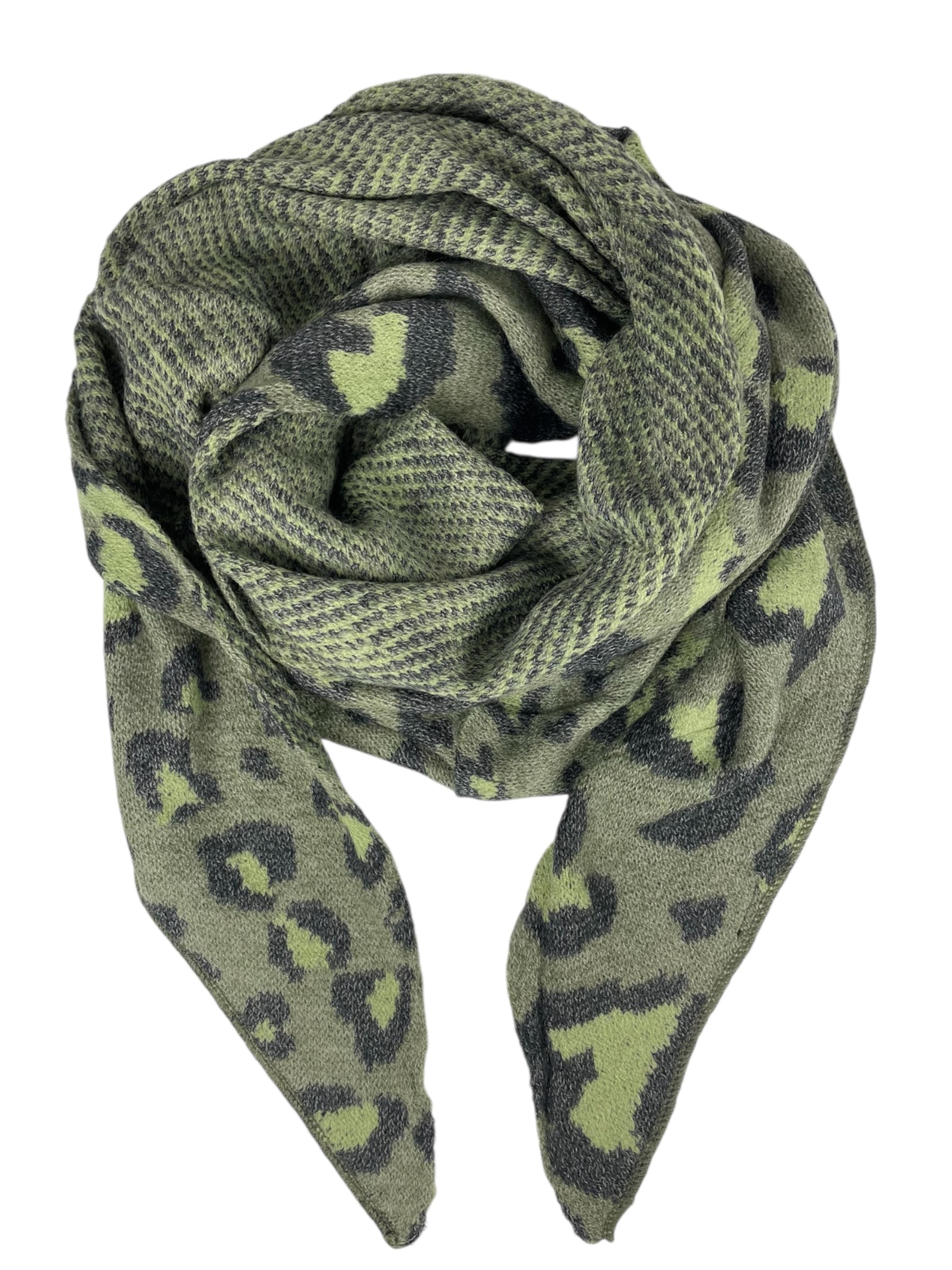 Kumixi Scarf 'Leo' in Green: front