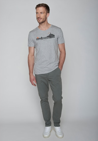 GREENBOMB Shirt 'Nature Evening Glow' in Grijs