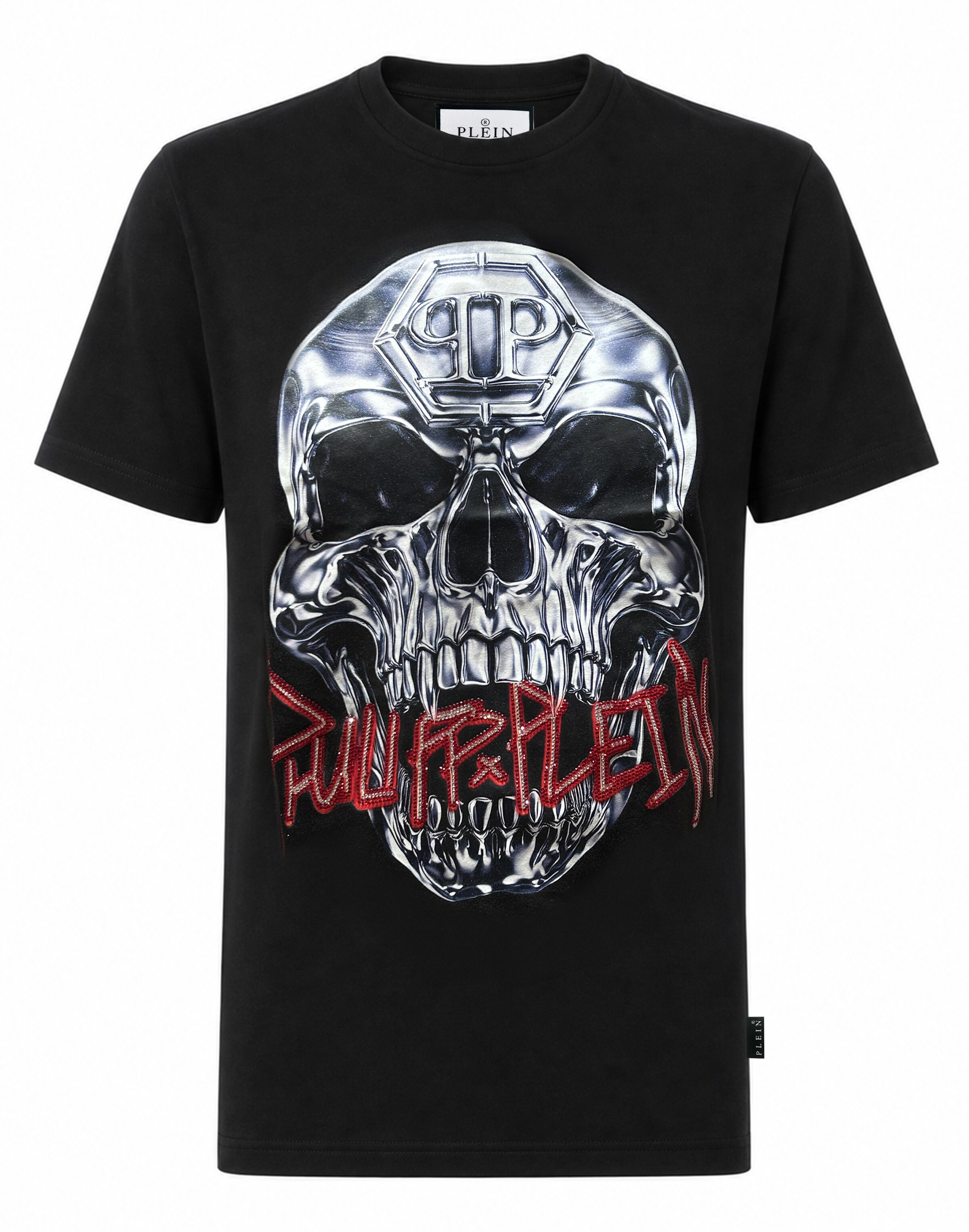 Philipp Plein Shirt 'Skull' in Zwart: voorkant