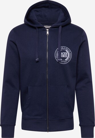 JACK & JONES Sweatjacke 'LOCKER' in Blau: predná strana