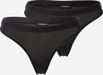 Emporio Armani String in Zwart: voorkant