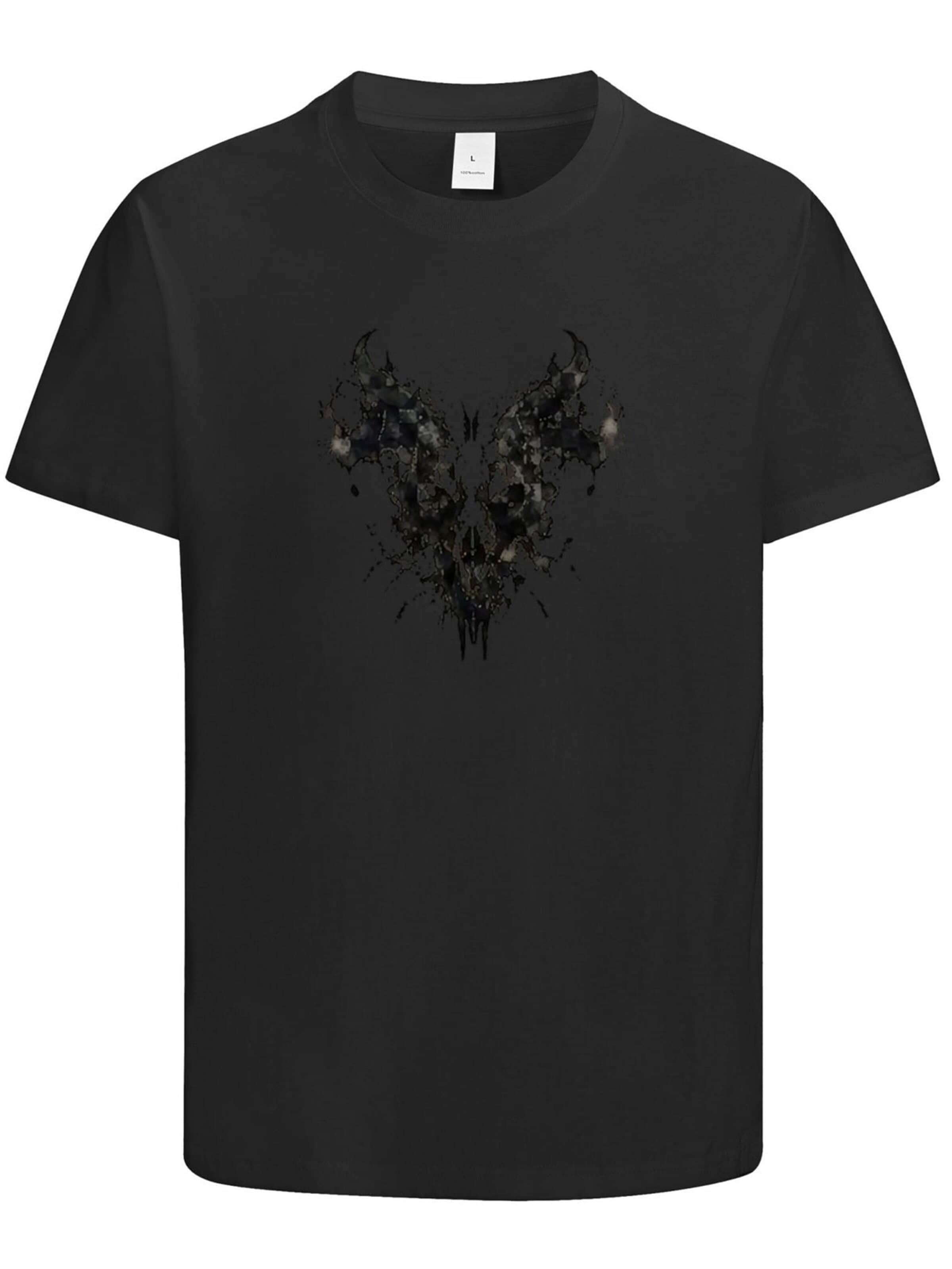HUSKSWARE Shirt 'Grafik' in Black: front