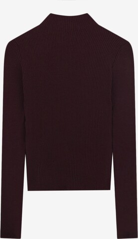 Pull&Bear Sweter w kolorze brązowy: przód