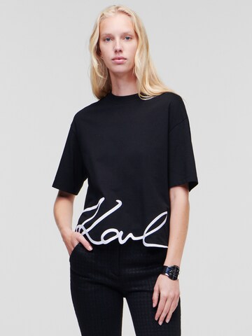 Karl Lagerfeld T-shirt i svart: framsida