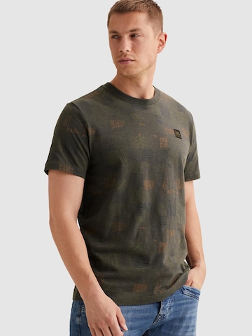 Maglietta 'T-shirt with allover print and slub effect' di PME Legend in verde