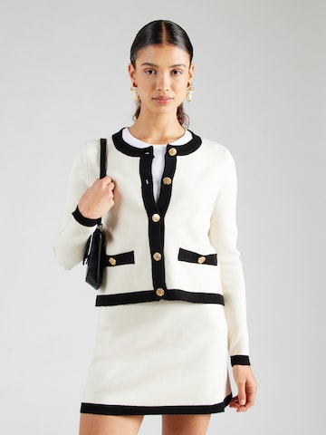 VILA Knit Cardigan 'VICASSIE' in White: front