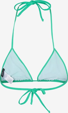 Swim by Zizzi T-shirt Bikinitop 'SMIA' in Groen