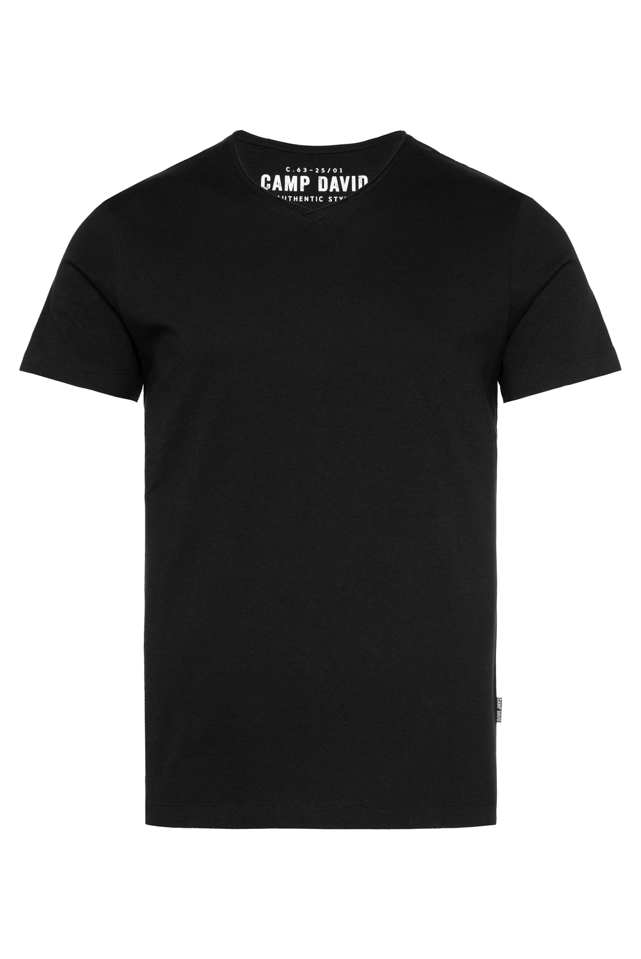 CAMP DAVID Shirt in Zwart: voorkant