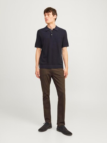 JACK & JONES Slim fit Trousers 'JPSTGLENN JJORIGINAL' in Brown