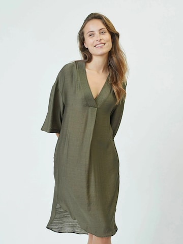Robe 'Caryn' co'couture en vert : devant