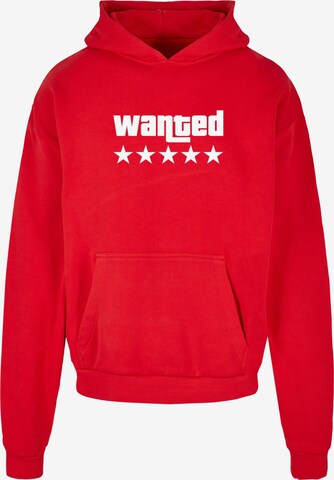 Merchcode Sweatshirt 'Wanted' in Rot: predná strana