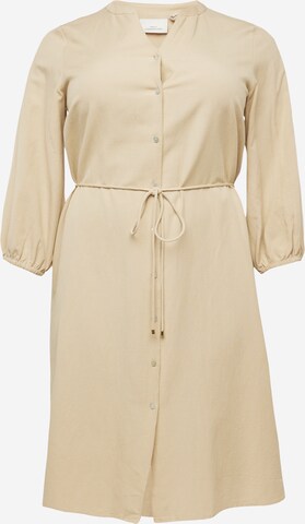 ONLY Carmakoma - Vestido camisero 'JUPITER' en beige: frente