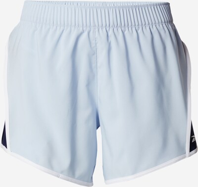 Reebok Pantalon de sport en bleu pastel / bleu foncé / blanc, Vue avec produit