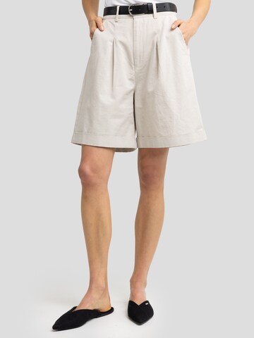 BIG STAR Wide leg Pleat-Front Pants 'MARYLIANI' in Beige: front
