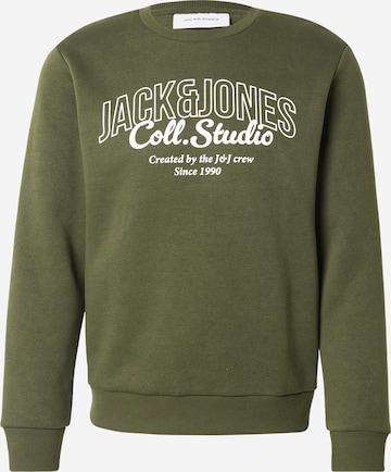 JACK & JONES Sweatshirt 'JJMAKOTO' in Green: front