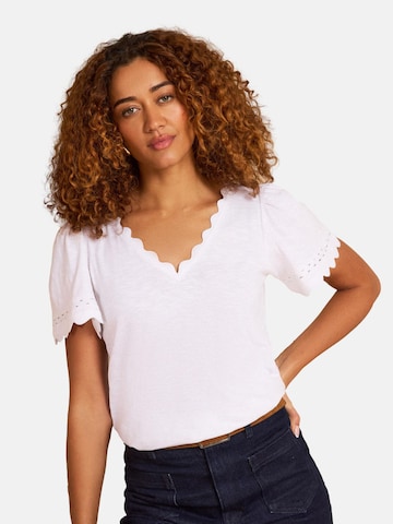 T-shirt love & roses en blanc : devant