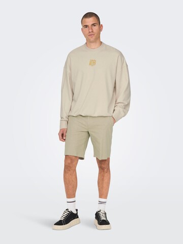 Only & Sons Sweatshirt 'Layne' in Beige