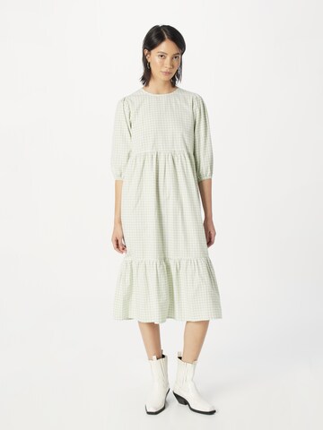 Denim Project Dress in Green: front