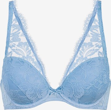 Mey Triangle Bra in Blue: front