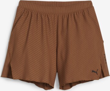 PUMA Regular Workout Pants 'Premium Studio' in Brown: front