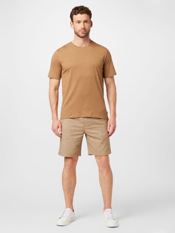 JACK & JONES Slim fit T-shirt i brun