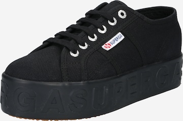 SUPERGA Sneakers 'Lettering' in Black: front