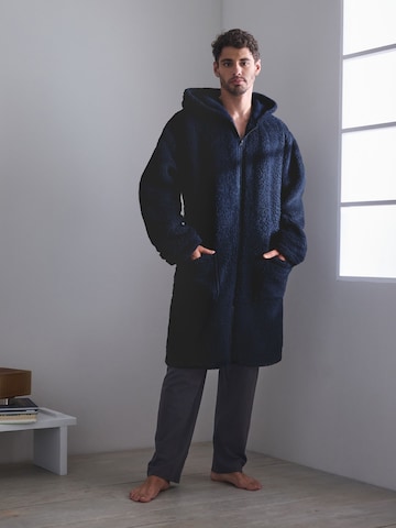 Next Badjas lang  in Blauw: voorkant