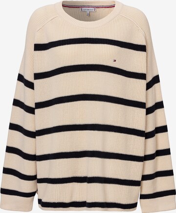 Tommy Hilfiger Curve Sweater in Beige: front