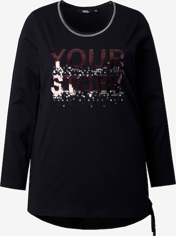 T-shirt Ulla Popken en noir : devant