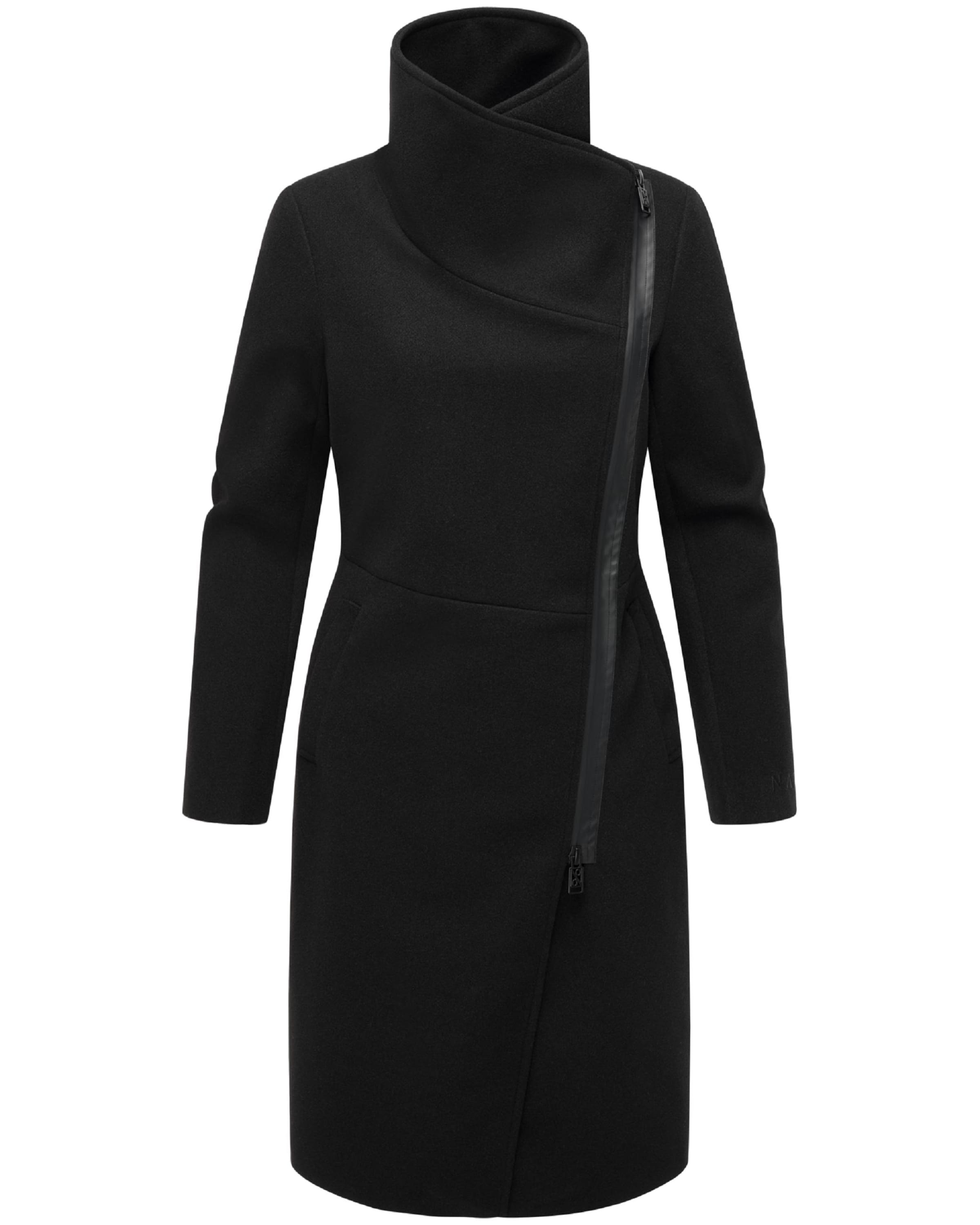 NAVAHOO Between-seasons coat 'Samtrose' in Black