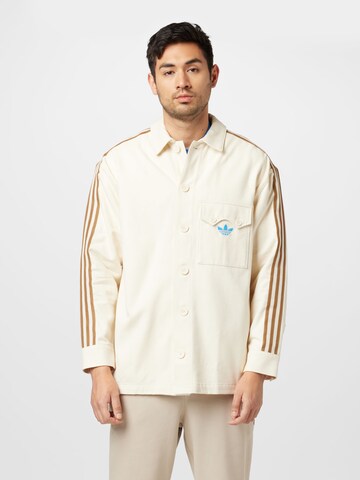 Veste mi-saison 'Adicolor 70S Vintage' ADIDAS ORIGINALS en blanc : devant