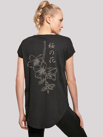 F4NT4STIC Shirt 'Japan Flower' in Black: front