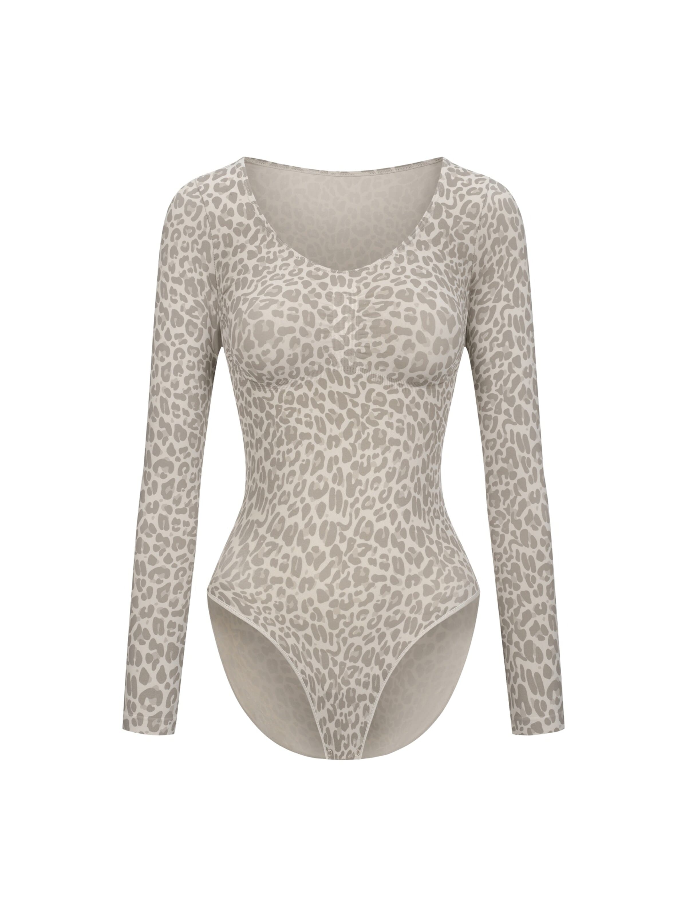 cfab Body modelant 'Bodysuit Sculpting Shapewear Longsleeve mit Slip' en XS en beige foncé, Vue avec produit
