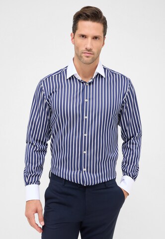 ETERNA Regular fit Zakelijk overhemd in Blauw: voorkant
