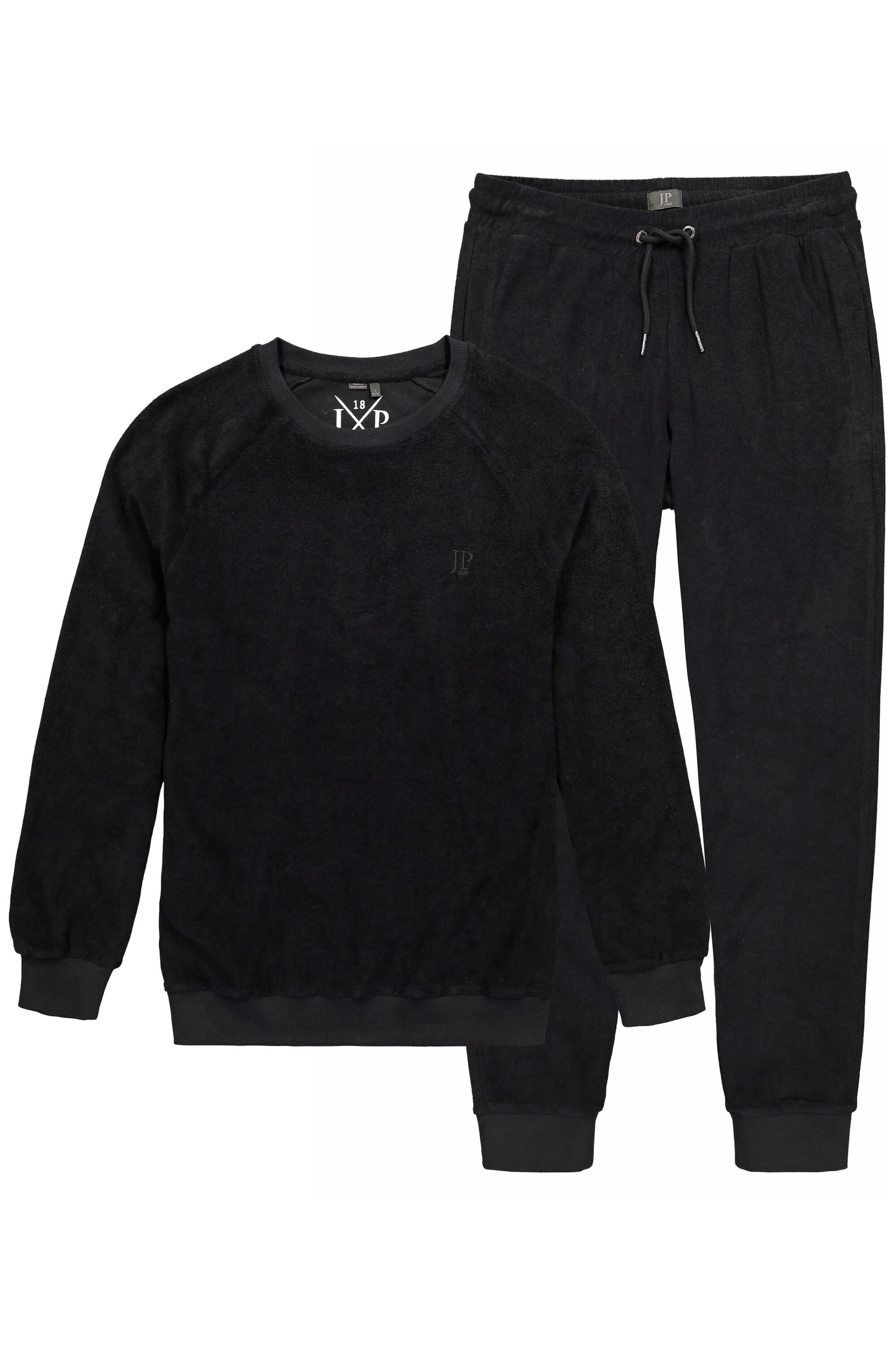 JP1880 Pyjama lang in Zwart: voorkant