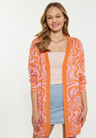 MYMO Knit Cardigan in Orange: front