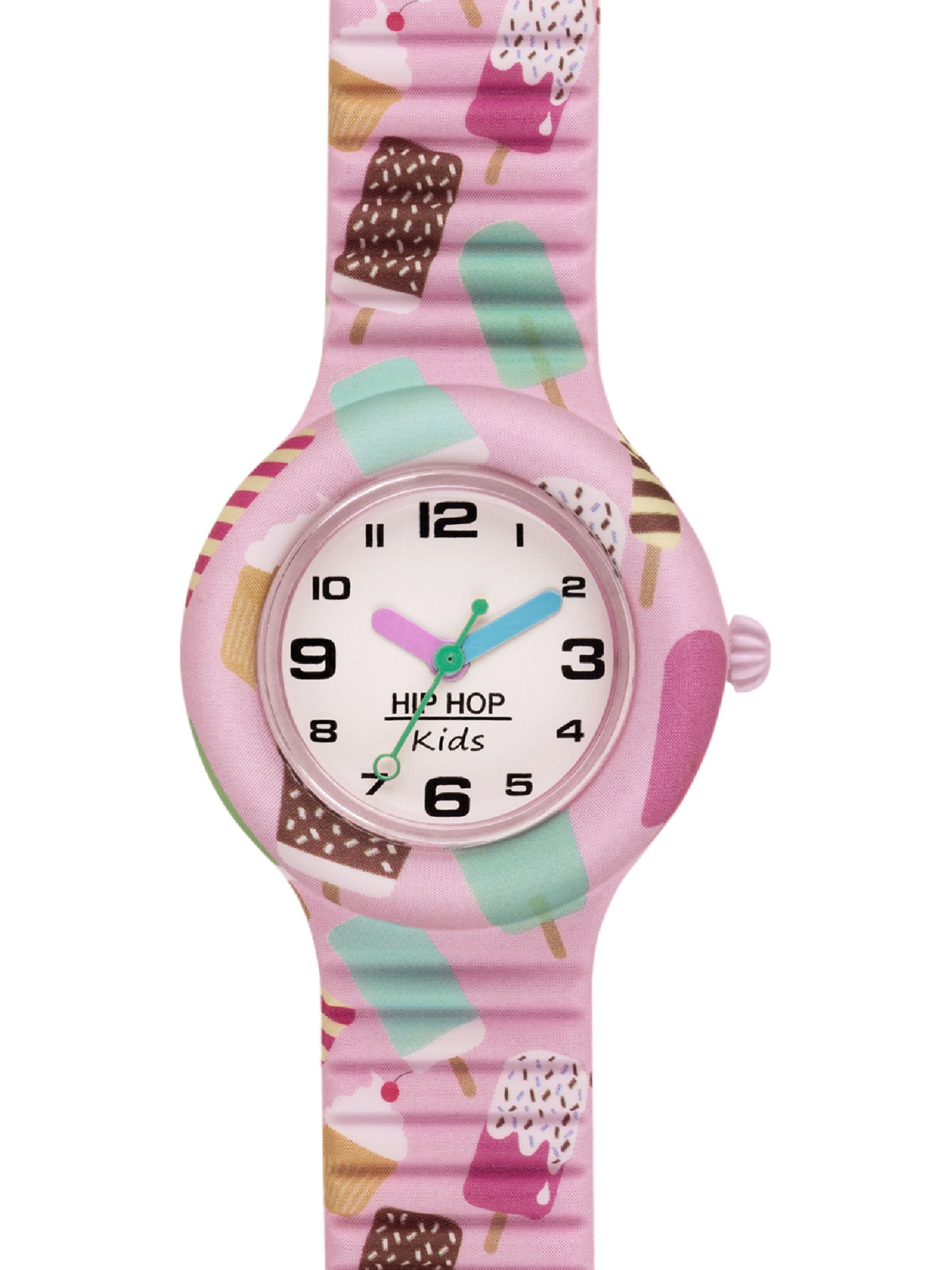 Orologio di Hip Hop in rosa: frontale