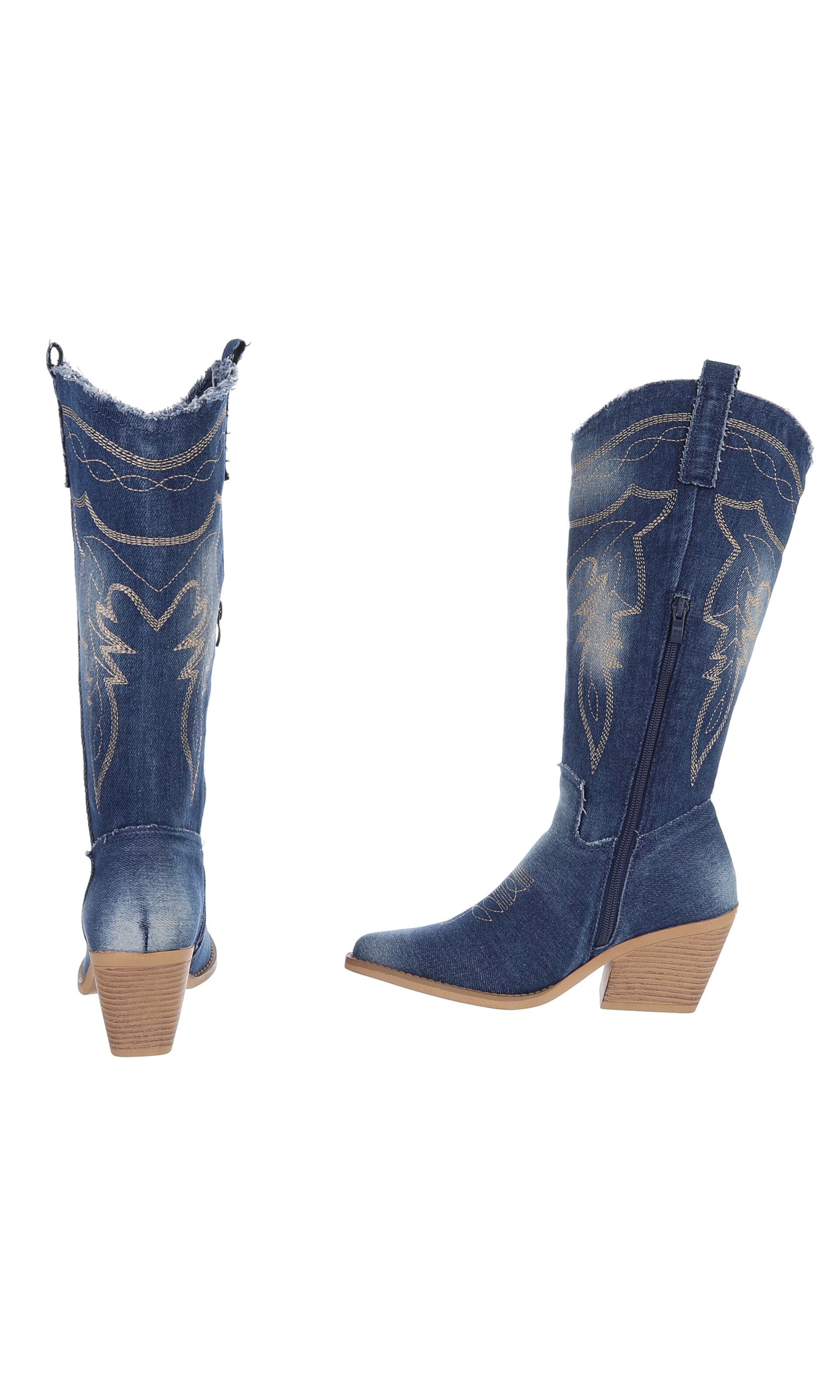 Ital-Design Cowboy Boots in Blue