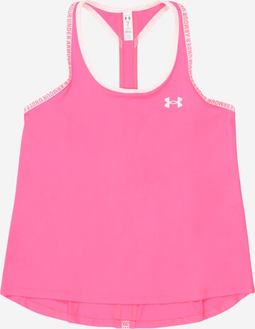 Sport top 'Knockout' de la UNDER ARMOUR pe roz: față