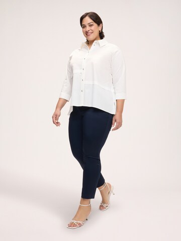 Coupe slim Pantalon Fiorella Rubino en bleu