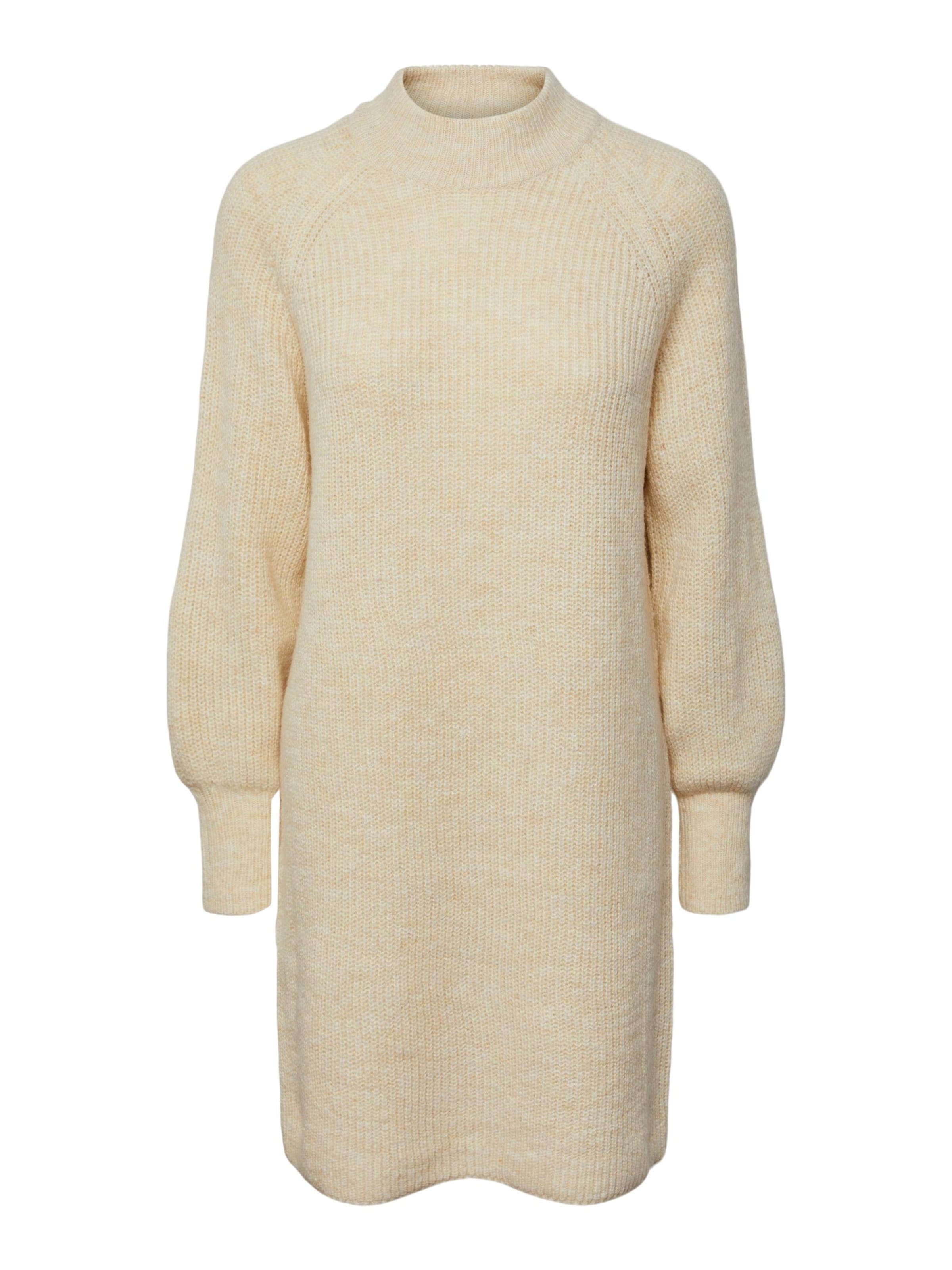 Robes en maille 'Natalee' PIECES en beige : devant