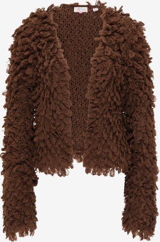 IZIA Knit Cardigan in Brown: front