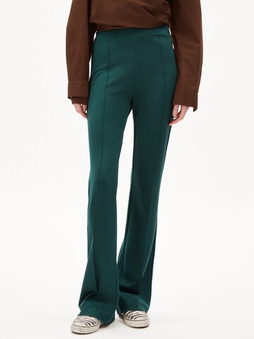 ARMEDANGELS Flared Pants 'LEYLAARI' in Green: front