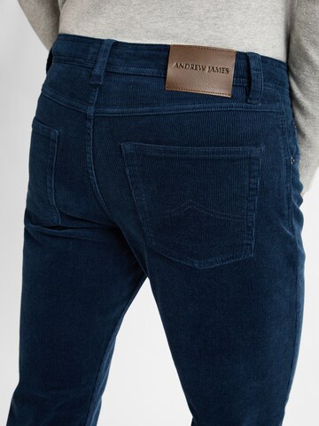 Nils Sundström Regular Trousers 'Aiden' in Blue