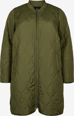 Zizzi Ανοιξιάτικο και φθινοπωρινό παλτό 'CACAMP' σε πράσινο: μπροστά