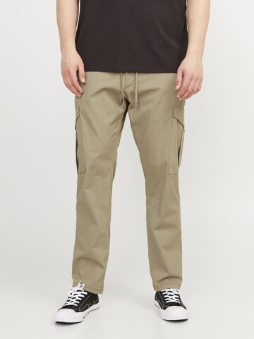 Jack & Jones Plus Regular Cargobroek 'STACE SUMMER' in Beige: voorkant