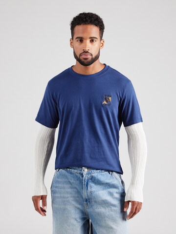 T-Shirt BLEND en bleu : devant