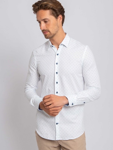 Suitable Slim fit Overhemd in Wit: voorkant