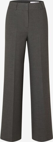 Wide Leg Pantalon à plis SELECTED FEMME en gris : devant