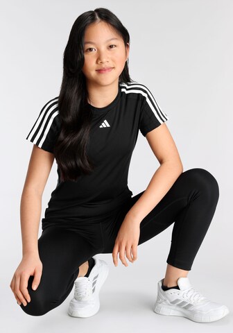 juoda ADIDAS SPORTSWEAR Sportiniai marškinėliai 'Train Essentials Aeroready 3-Stripes -Fit '